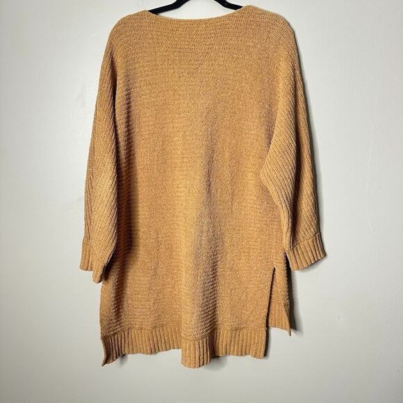 American Eagle Womens Sweater Medium Relaxed Chenille Pullover Camel Tan Preppy - Picture 4 of 10